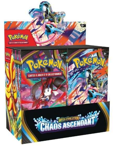 Display de 36 Boosters Pokémon ME04 : Chaos Ascendant (Aucune Garantie sur le scellage du display)