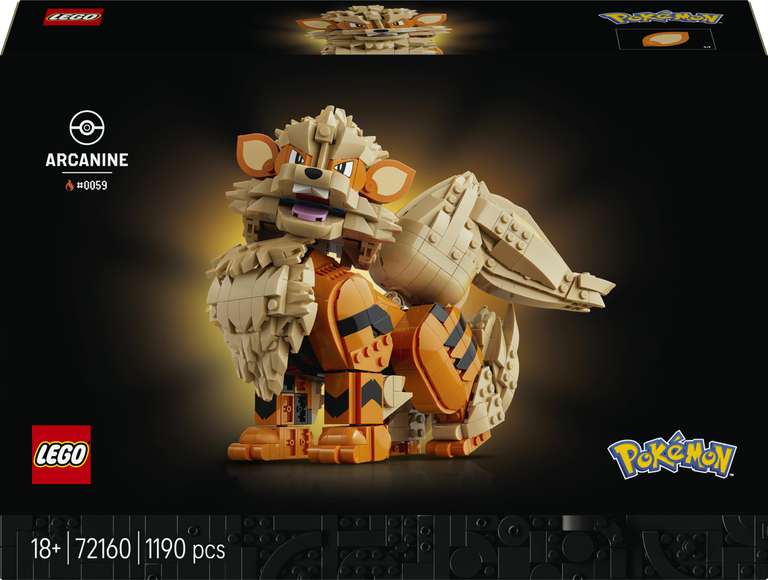 LEGO Pokémon 72160 - Arcanin , 1190 pièces (via 19 € de fidélité)